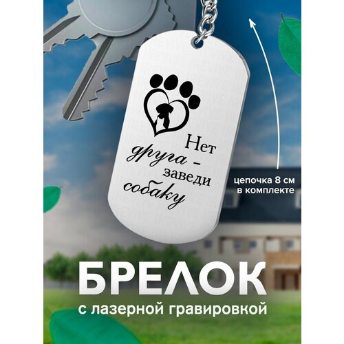 Брелок, 59 шт., серый брелок с гравировкой нет друга заведи собаку сердце