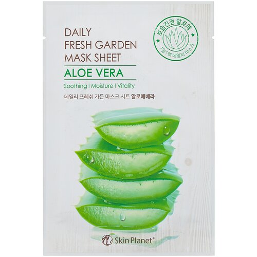 MIJIN Маска тканевая д/лица Алое Skin Planet daily fresh garden mask sheet ALOE VERA 25гр