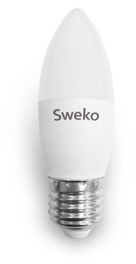 Лампа LED С35 10Вт Е27 3000К 42LED Sweko 38755