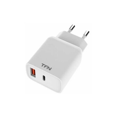 СЗУ TFN Rapid+ USB/USB-C 18W QC White (WCRPD18WQCPDWH) сетевое з у tfn rapid qc3 0 pd3 0 18w white tfn wcrpd18wqcpdwh