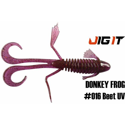 Приманка Силиконовая Jig It Donkey Frog 48 122 мм 016 BEET UV Squid 468₽