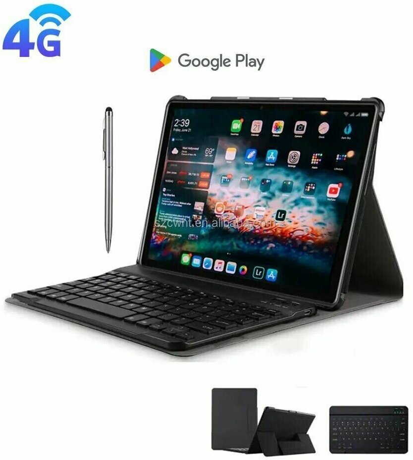 10.4 планшет на андроид 11.0, с bluetooth клавиатурой и стилусом ...