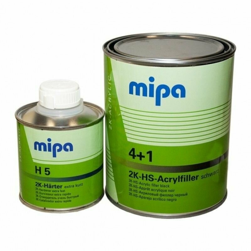 MIPA Акриловый грунт 4+1 Acrylfiller HS серый (1л+0,25л)