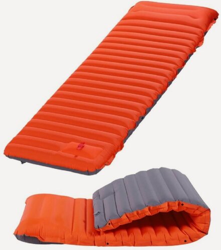 Изображение товара Надувной матрас туристический со встроенным насосом / Матрас в палатку / Коврик самонадувающийся