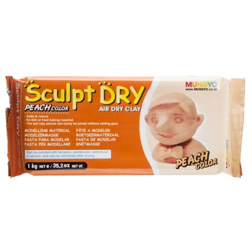 Полимерная глина MUNGYO Sculpt Dry персиковая, 1 кг 1000 г