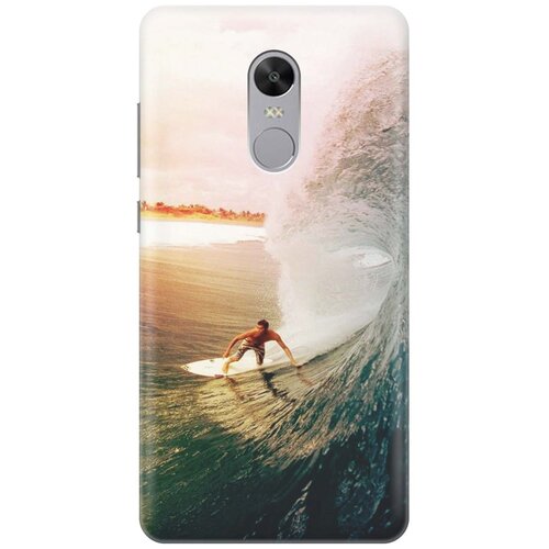 фото Cиликоновый чехол на xiaomi redmi note 4x / сяоми редми ноут 4х с принтом "серфер" gosso