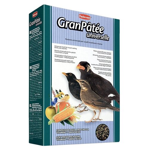 PADOVAN GRANPATEE UNIVERSELLE корм для насекомоядных птиц универсальный (1 кг х 4 шт) padovan granpatee fruits 1 kg