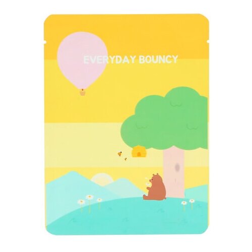 PACKAGE Тканевая увлажняющая маска с медом и прополисом Everyday Bouncy, 25 г