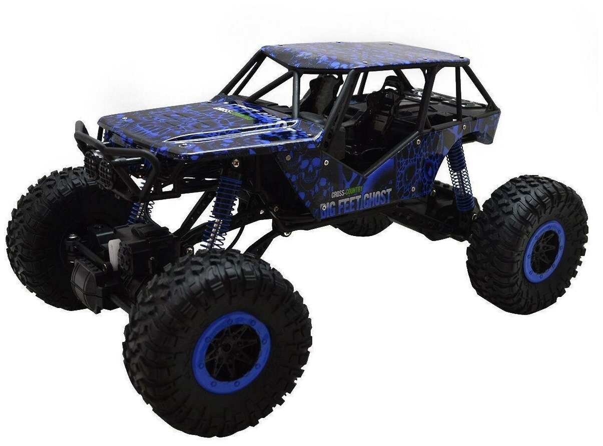 Внедорожник HuangBo Toys Rock Crawler (HB-P1001/02/03), 1:10, 43 см, черный/синий