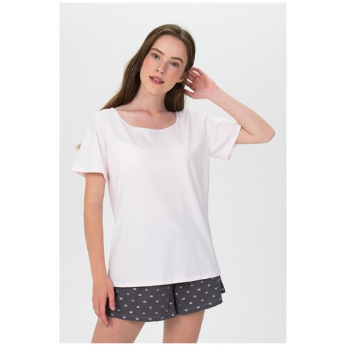 Хлопковая пижама с шортами ARUELLE CHARLENE PINK/ Мультиколор 46