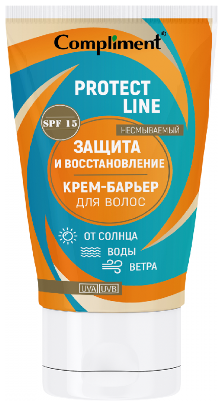 Compliment Protect Line Крем-барьер для волос Защита и восстановление от солнца, воды, ветра, 165 мл