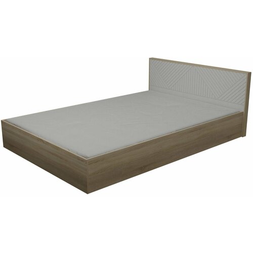 Кровать Копенгаген 16 с настилом ЛДСП Дуб Сонома МДФ Белый мат 16047₽