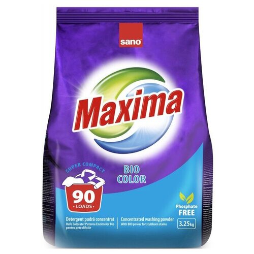 Стиральный порошок Sano Maxima Bio Color, 3.25 кг