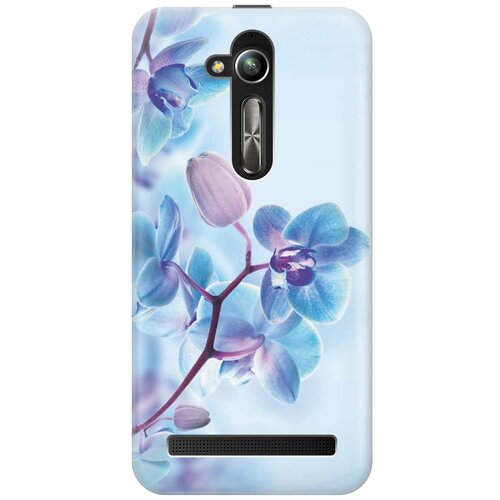 фото Cиликоновый чехол на asus zenfone go (zb500kl) / асус зенфон го (зб500кл) с принтом "синий цветок на синем" gosso