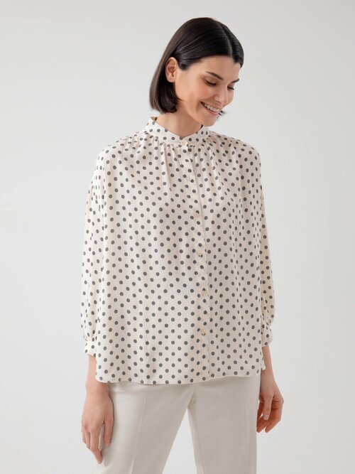 Блуза  Pompa, размер 52, мультиколор