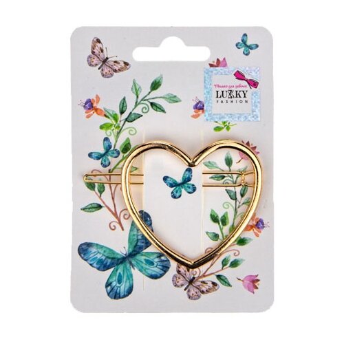 Lukky Fashion заколка для волос Сердце, 1шт