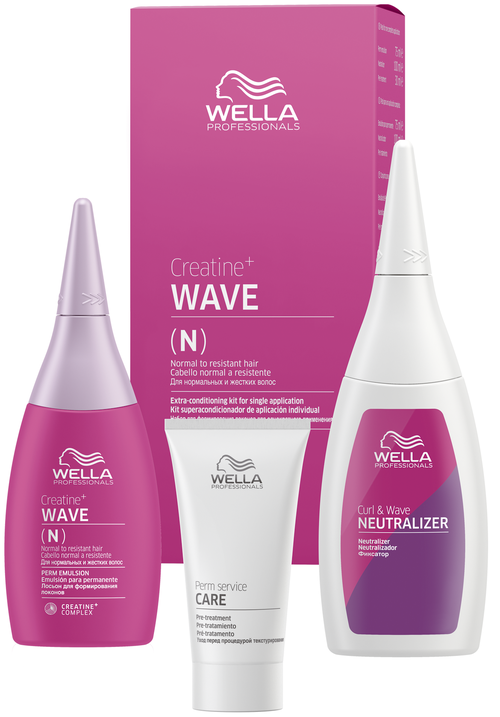 Wella Professionals Набор Creatine+ Wave для нормальных волос, от тонких до трудноподдающихся, 205 мл