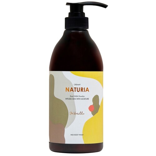 Гель для душа Naturia Creamy milk So vanilla, 750 мл, 855 г