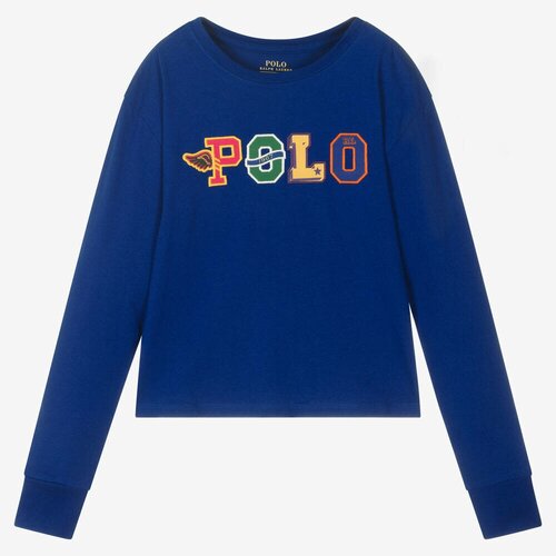 Лонгслив Polo Ralph Lauren L подростковый 12-14 лет синий индиго с вышитым лого на груди