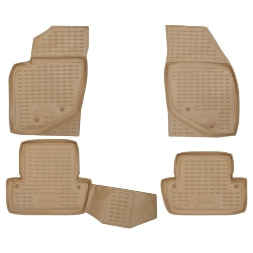 фото Коврики в салон element volvo s60 2001-2009, 4 шт. (полиуретан, бежевые), nlc.50.03.212