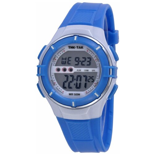 Наручные часы Тик-Так, белый, голубой наручные электронные часы тик так н449 wr50 фиолетовые