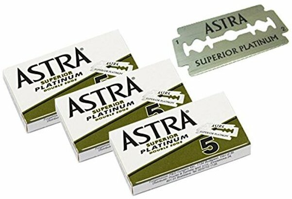 ASTRA SUPERIOR PLATINUM / Лезвия классические для Т-образных станков, двусторонние, 15 шт