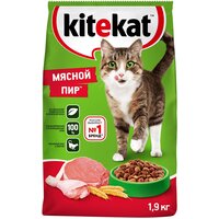 KITEKAT мясной ПИР для взрослых кошек (1,9 кг)