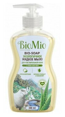 BioMio Экологичное жидкое мыло для чувствительной кожи с гелем Алоэ Вера Bio-Soap, 300мл