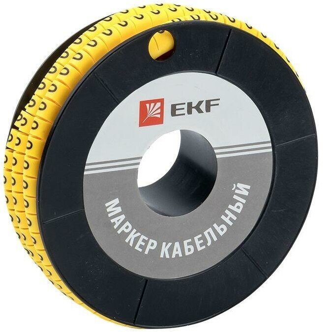 Маркер каб. 1.5кв. мм "0" (к-1000ед) (ЕС-0) EKF plc-KM-1.5-0