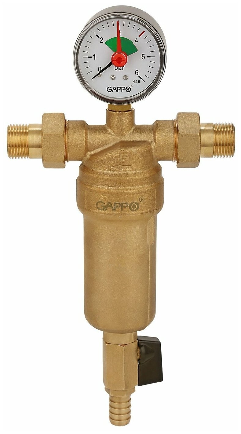 Фильтр промывной для горячей воды Gappo G1411.05 3/4" уп. 1 шт. - фотография № 1