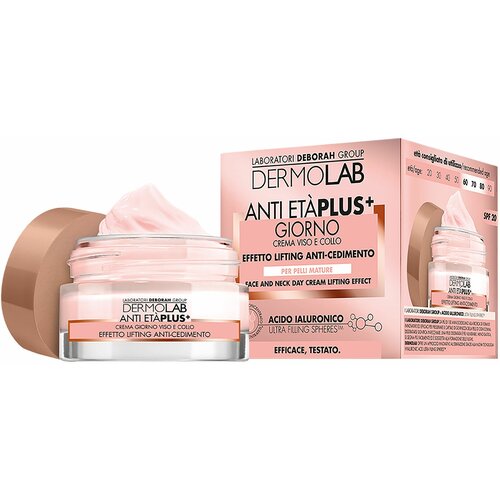 Крем дневной для лица и шеи, лифтинг эффект, Dermolab, Anti Eta' Plus+ Face and Neck Day Cream Lifting Effect, SPF20, 50 мл