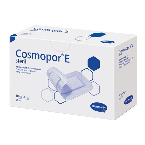 Hartmann Cosmopor Е повязка самоклеящаяся стерильная, 10х6 см, 25 шт.
