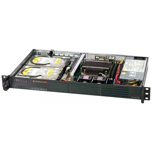 Сервер Supermicro SuperServer 5019C-L без процессора/без ОЗУ/без накопителей/1 x 200 Вт/LAN 1 Гбит/c