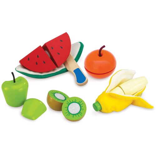 фото Набор продуктов с посудой wonderworld фрукты для чистки и нарезки ww-4538 разноцветный