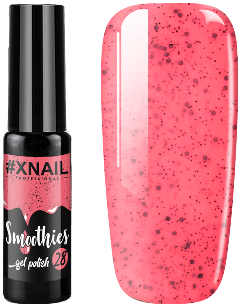 Гель-лак XNAIL Smoothies 28 насыщенный пурпурно-розовый, 5 мл