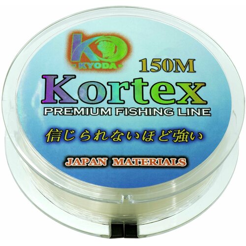 Леска для рыбалки монофильная Kortex d-0,35 мм, L-150 м, прозрачная, разрывная нагрузка 9,66 кг (6 шт/упак), премиум качество Япония