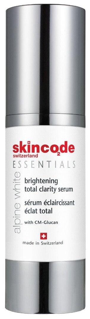 Skincode Essentials Alpine White Brightening total clarity serum Осветляющая сыворотка для лица, 30 мл