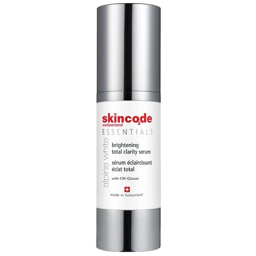 Skincode Essentials Alpine White Brightening total clarity serum Осветляющая сыворотка для лица, 30 мл skincode осветляющая сыворотка придающая сияние 30 мл skincode essentials alpine white