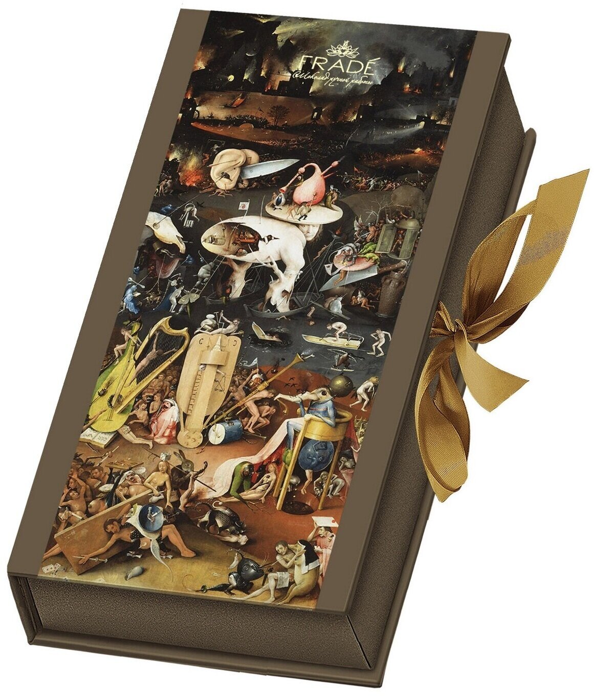 Коробка шоколадных конфет ручной работы Фраде - ФрадеАрт - Босх - Фолиант на 18 конфет (правая створка) - фотография № 1