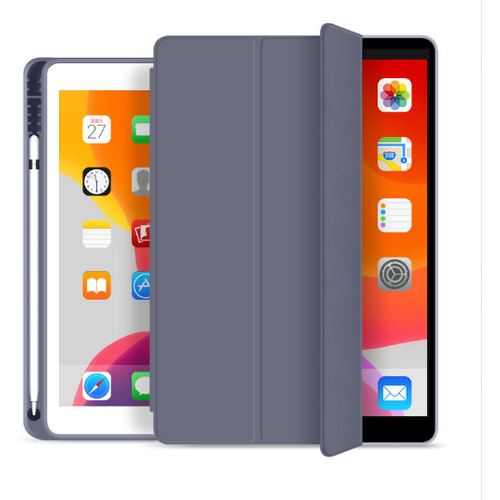 Чехол Protective Case для Apple iPad Air 4-го и 5-го поколения (2020-2022 года) с отделением для стилуса, сиреневый