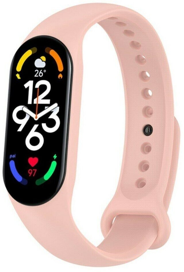 Силиконовый ремешок для Xiaomi Mi Band 7 (розовый)