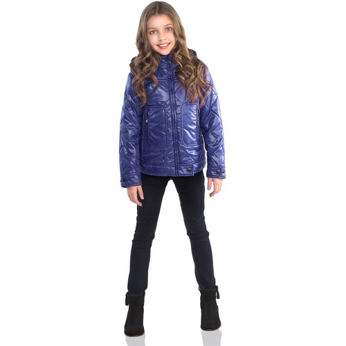 фото Куртка aviva демисезонная укороченная, размер 6 лет, синий
