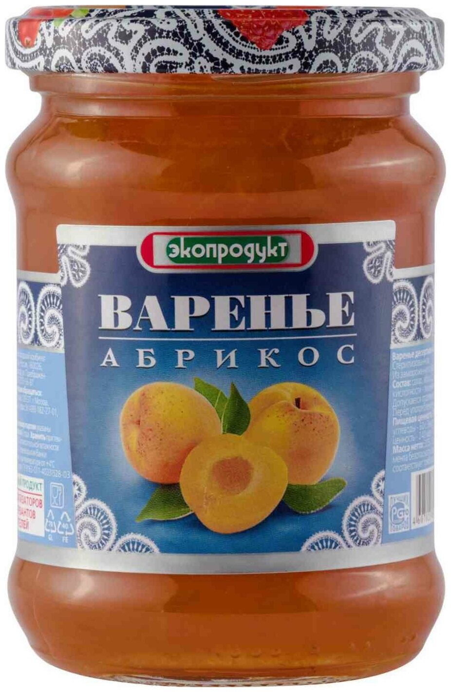 Варенье "экопрод" абрикос 0.325 стеклобанка 1шт