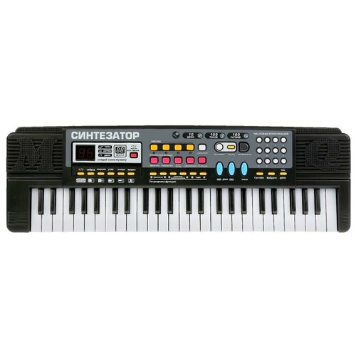 Электронный синтезатор, 49 клавиш, микрофон, Играем вместе