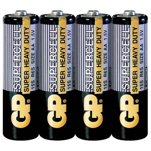 Батарейка GP Supercell AA (R06) 15S солевая, OS4 первая цена батарейки 4шт тип аa солевые пленка