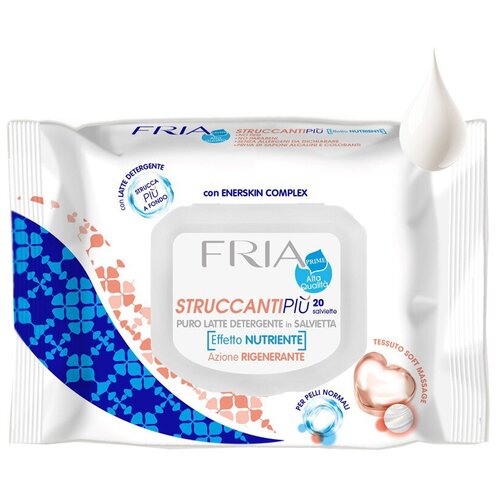 Купить FRIA влажные салфетки для снятия макияжа с очищающим молочком