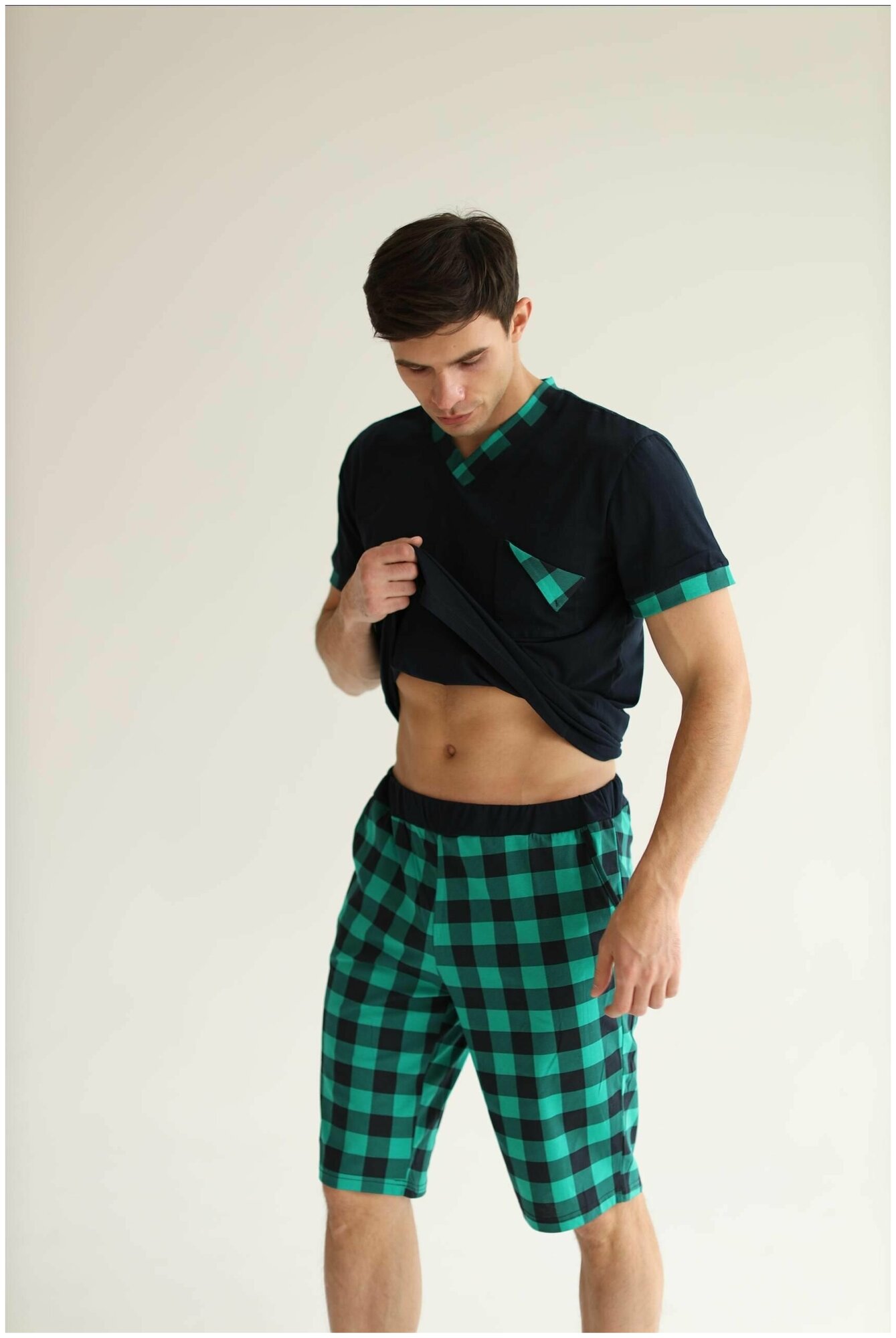Домашний костюм, пижама мужская, комплект одежды для дома, шорты мужские, футболка мужская DomTeks - фотография № 8