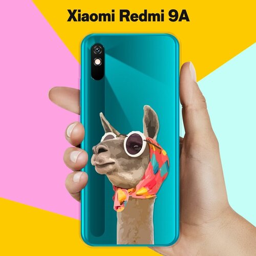 Силиконовый чехол Лама в очках на Xiaomi Redmi 9A