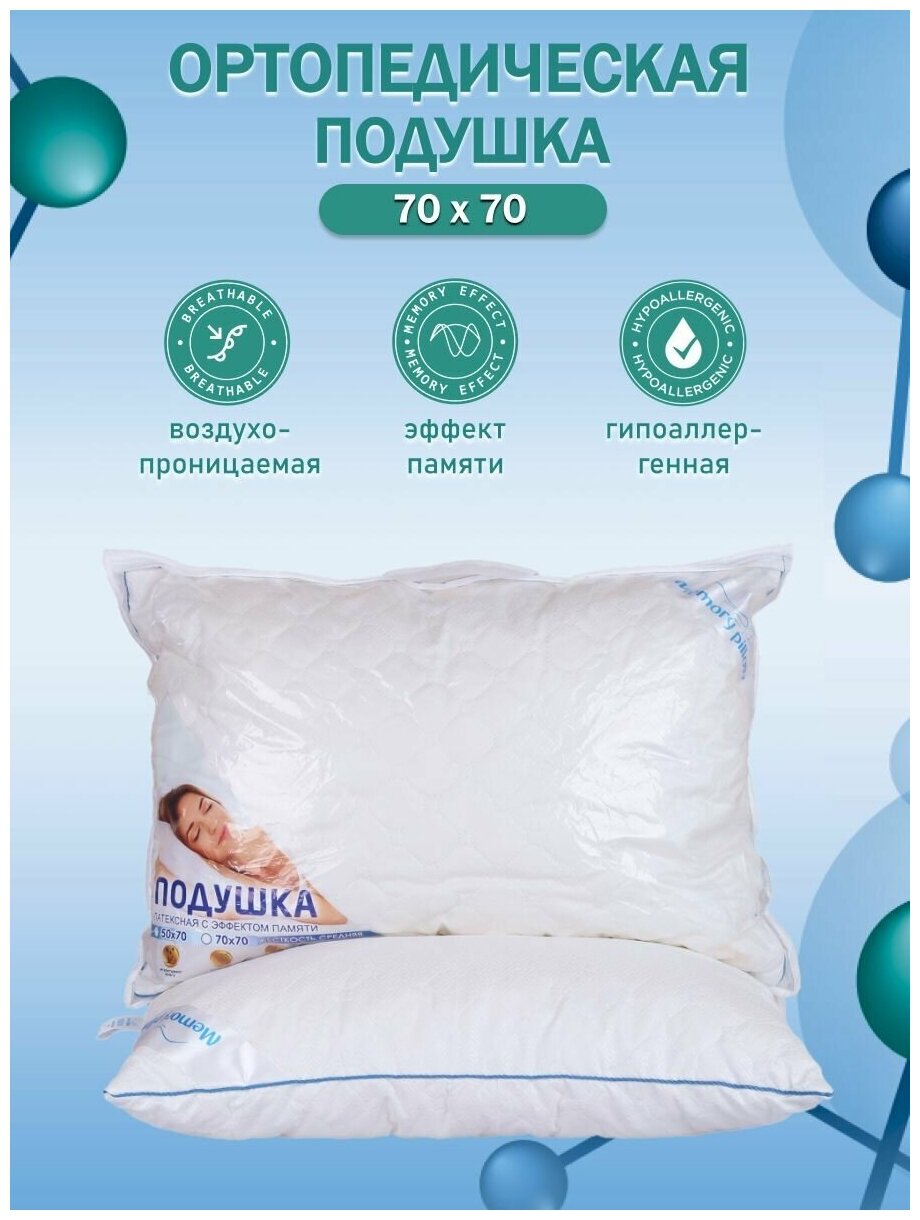 Подушка ортопедическая WONDERFUL SLEEP с эффектом памяти