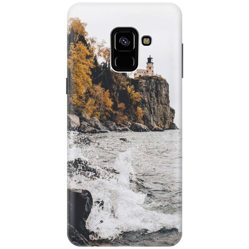фото Cиликоновый чехол на samsung galaxy a8 (2018) / самсунг а8 2018 с принтом "северный маяк" gosso